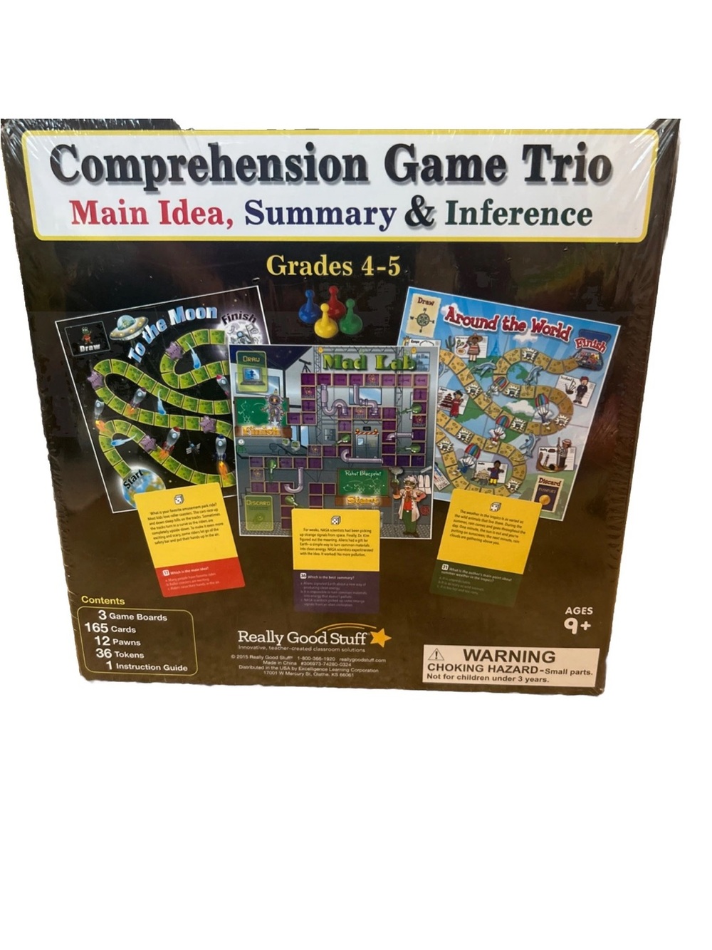 Comprehension Game Trio Grade 4-5 Board Game : Main Idea, Summary and Inference